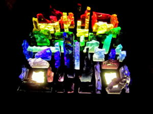 Rainbow - Sculpture en dalle de verre